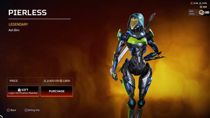 Apex Legends, Pierless legendary Ash skin