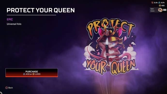 Apex Legends, Protect Your Queen universal holo