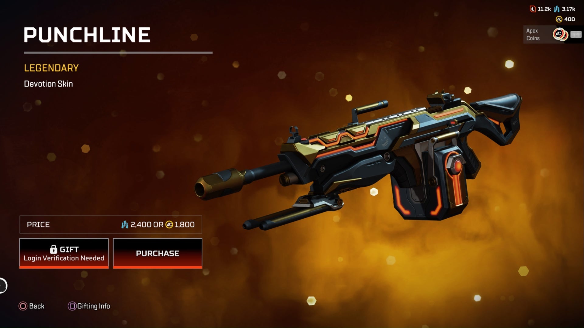 apex legends punchline legendary devotion skin