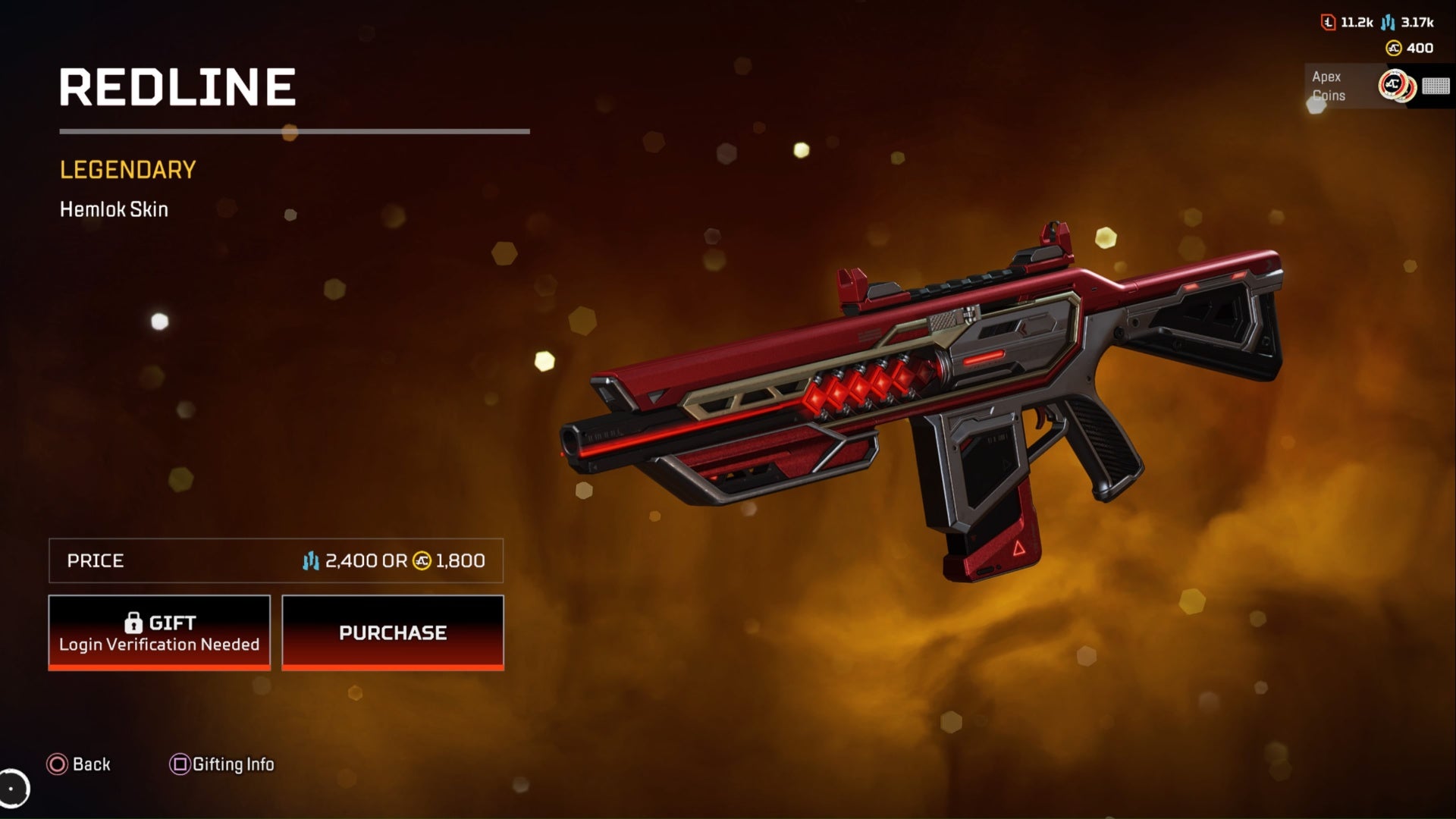 apex legends redline legendary hemlok skin