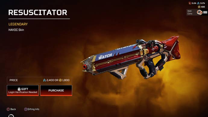 Apex Legends, Resuscitator legendary Havoc skin