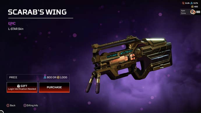Apex Legends Scarab’s Wing Epic L-Star Skin