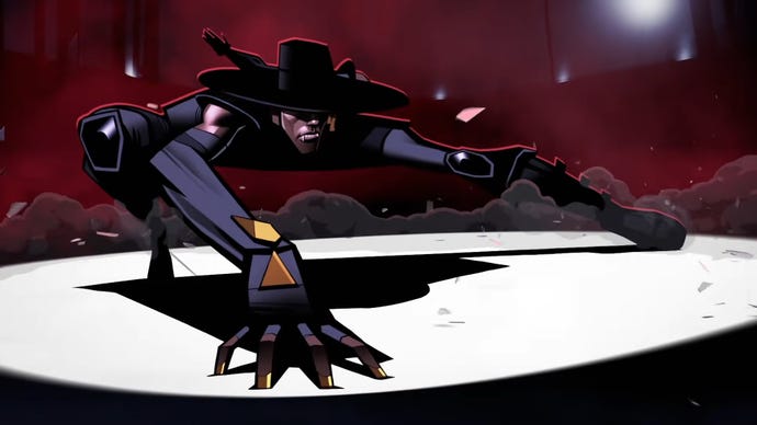 Art of Seer, a playable character in Apex Legends, landing in a crouched position on the ground.