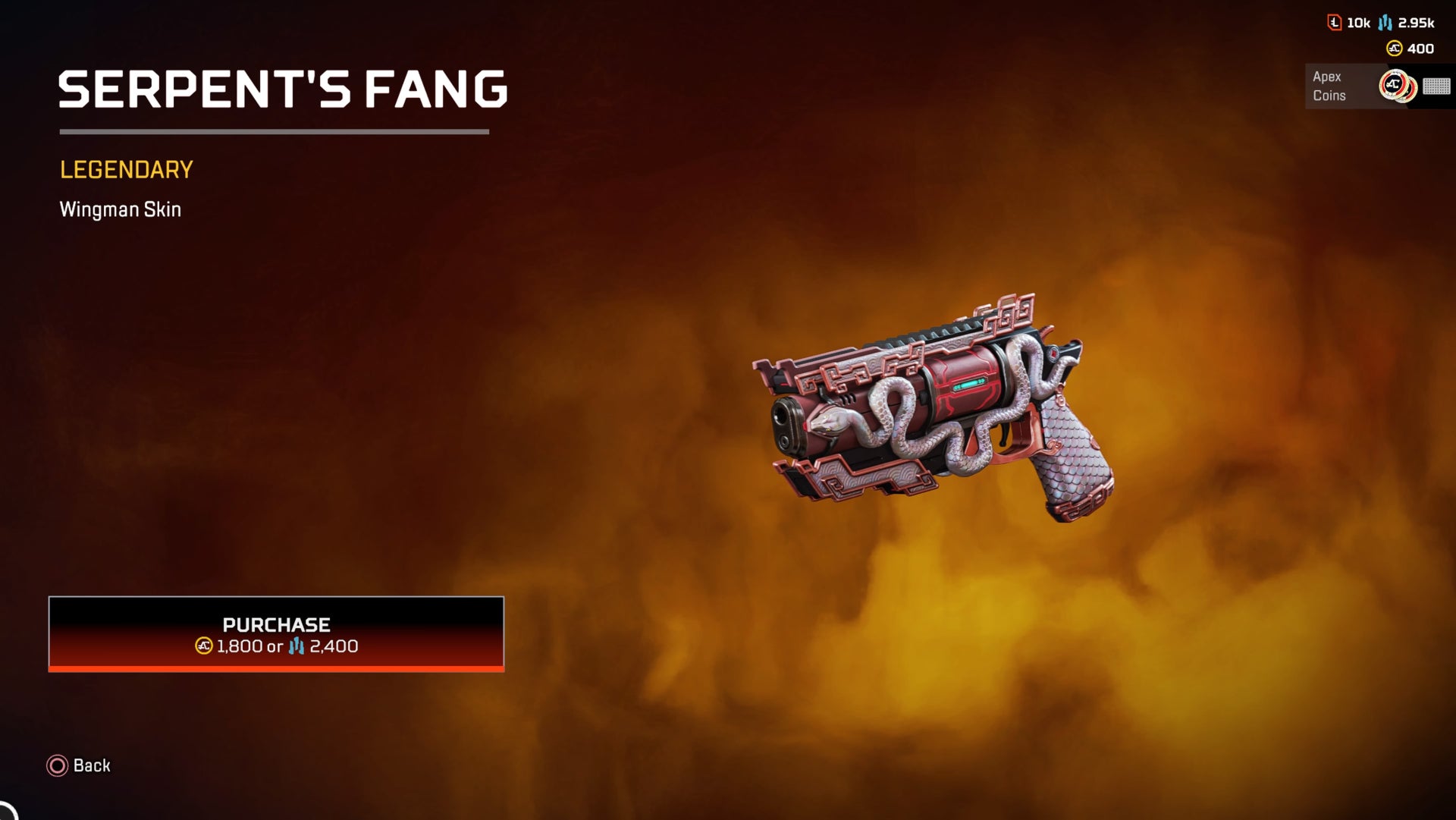 Apex Legends Serpent&rsquo;s Fang Wingman Skin