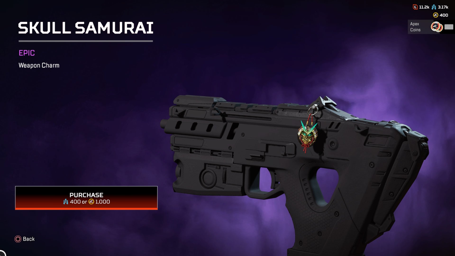 Apex Legends, Skull Samurai weapon charm