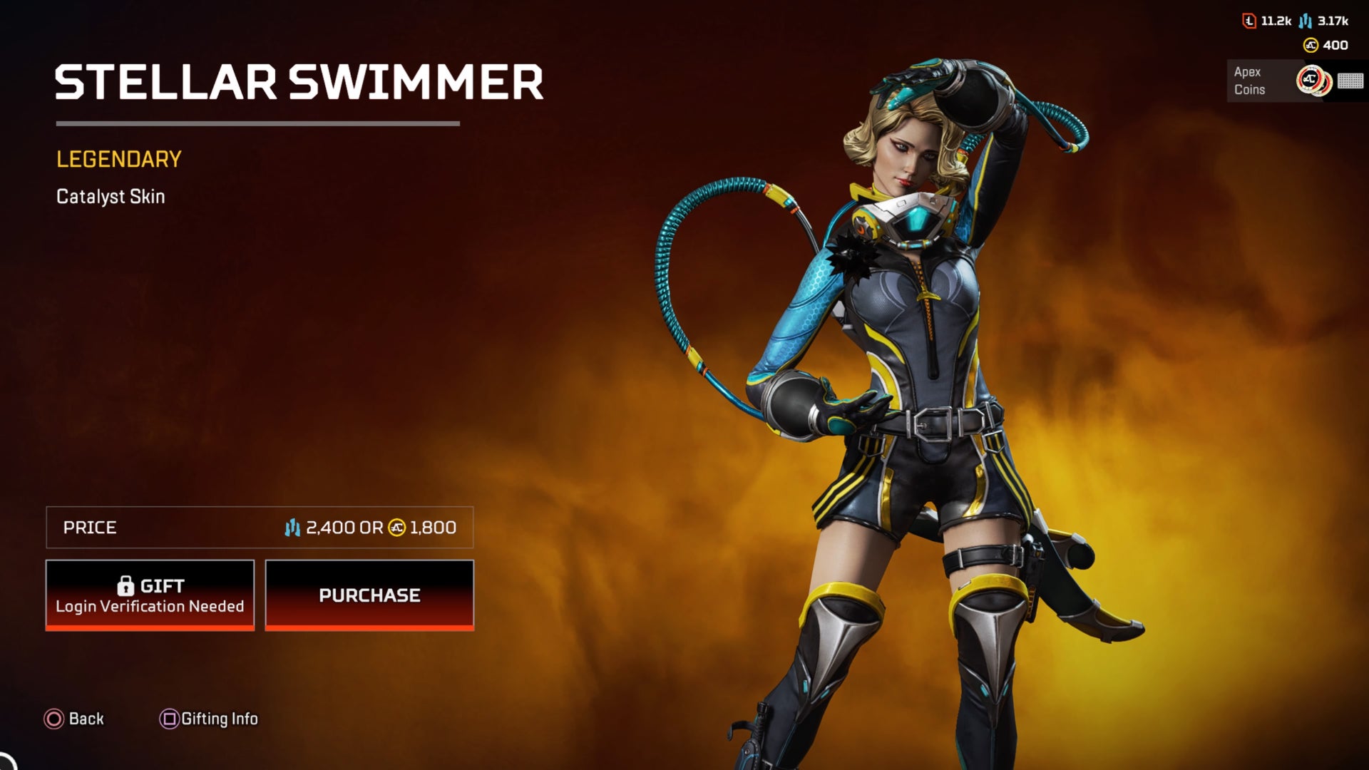 Apex Legends, Stellar Swimmer legendary Catalyst Skin