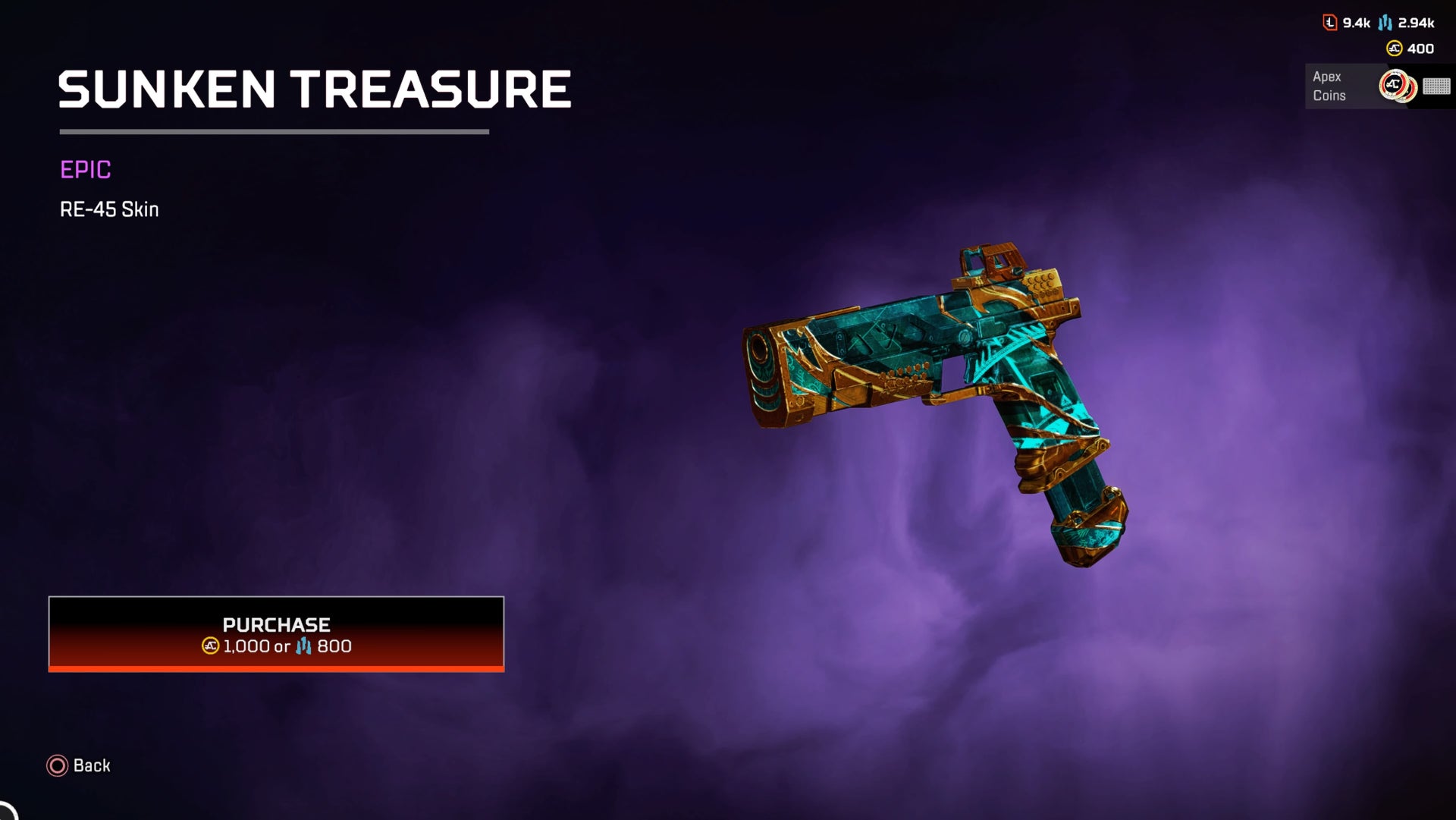 Apex Legends Sunken Treasure Skin