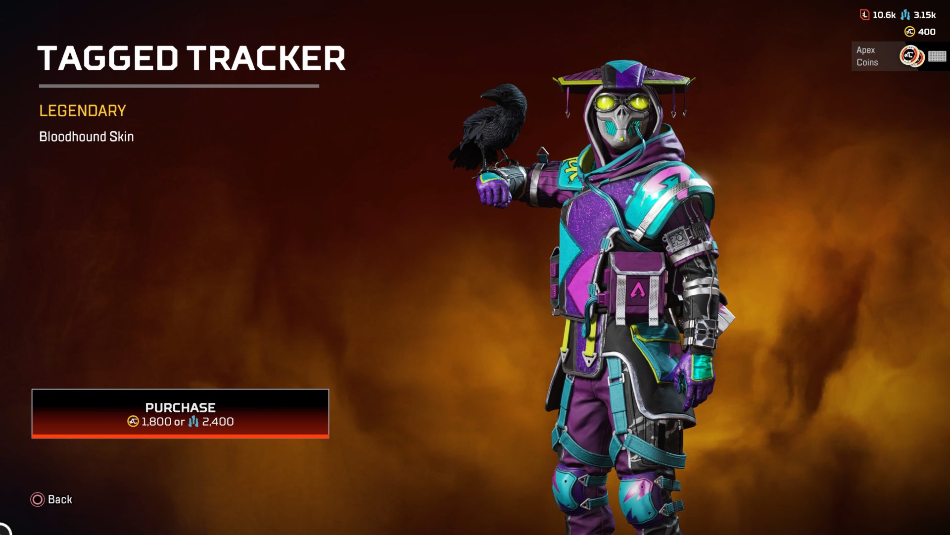 Apex Legends, Tagged Tracker Legendary Bloodhound Skin
