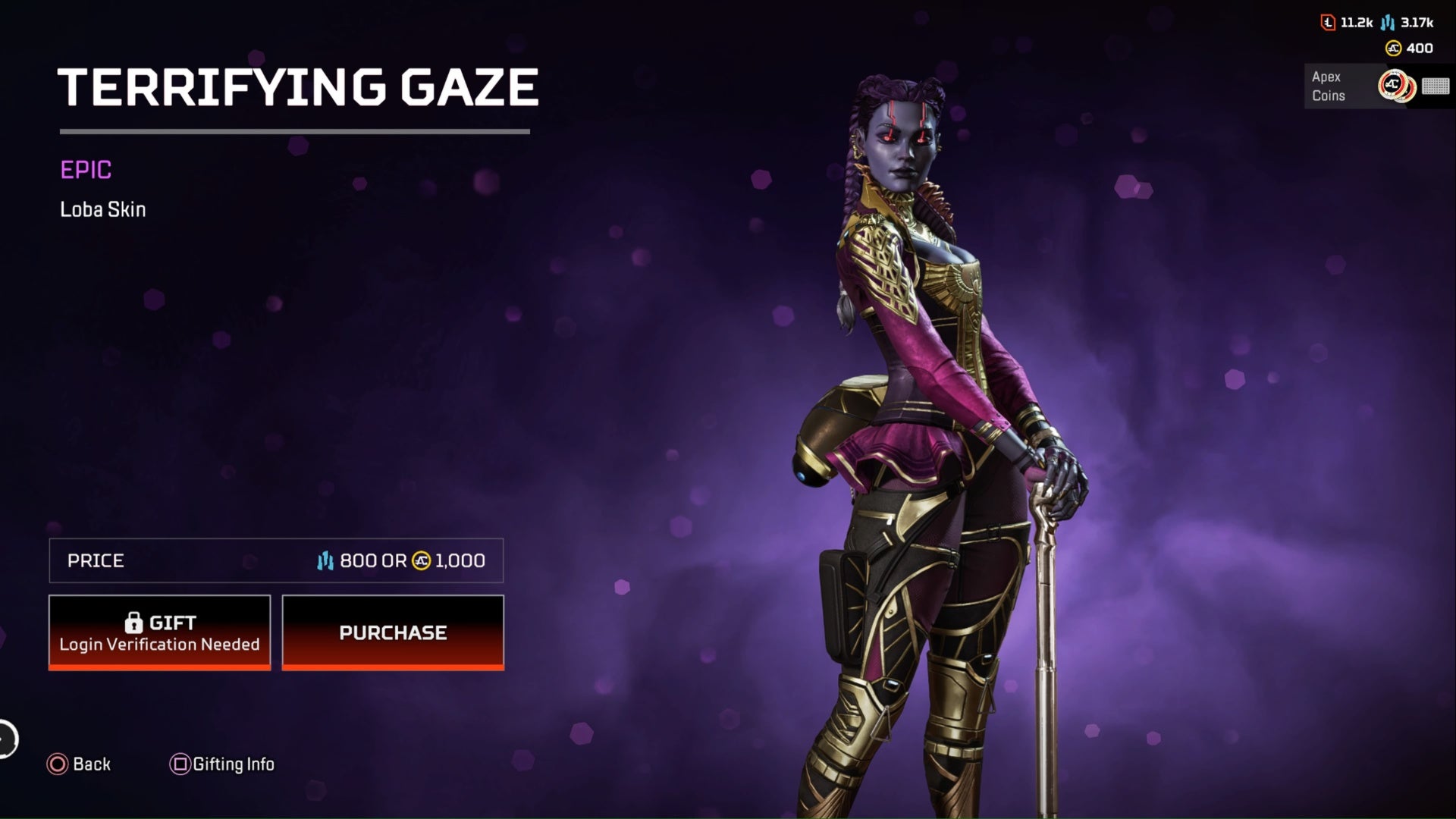 apex legends terrifying gaze epic loba skin