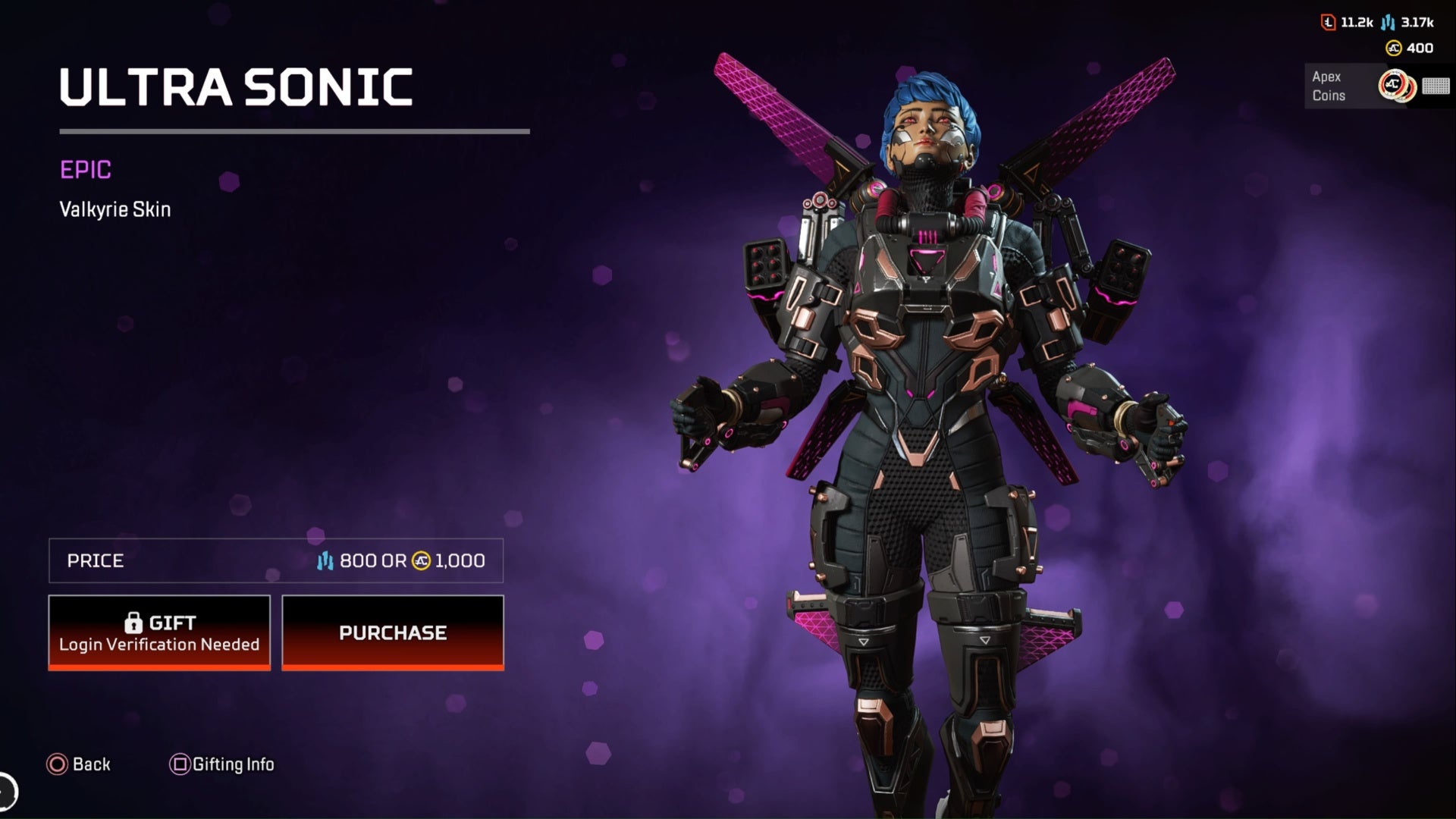 apex legends ultra sonic epic valkyrie skin