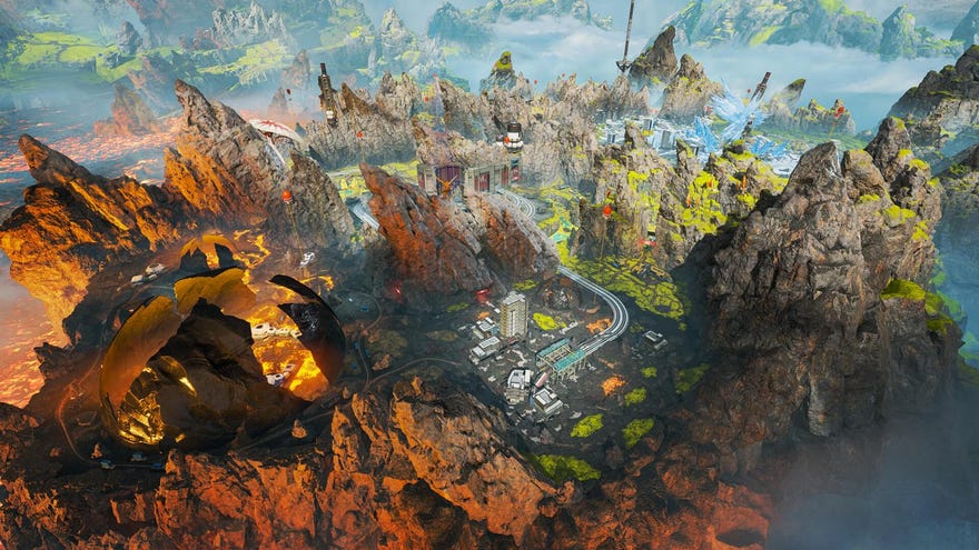 A wide view of Apex’s World’s Edge map.