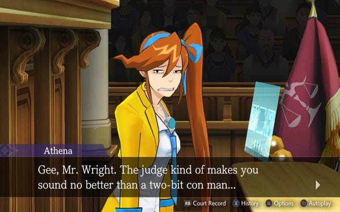 A young girl looks uneasy in the Apollo Justice: Ace Attorney Trilogy