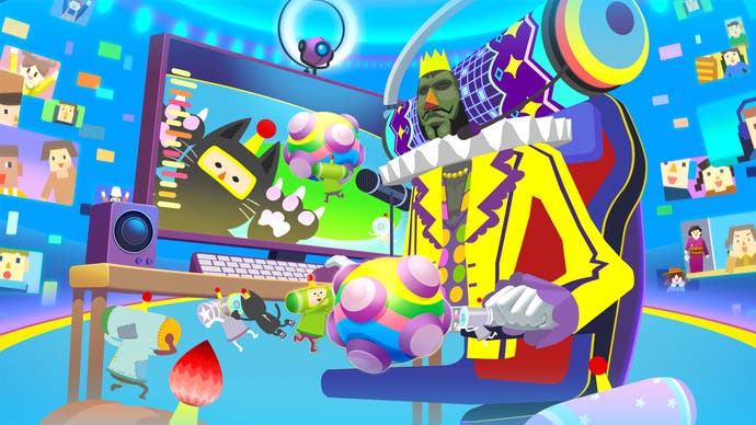 Artwork for Katamari Damacy Rolling Live, which is launching exclusively on Apple Arcade.