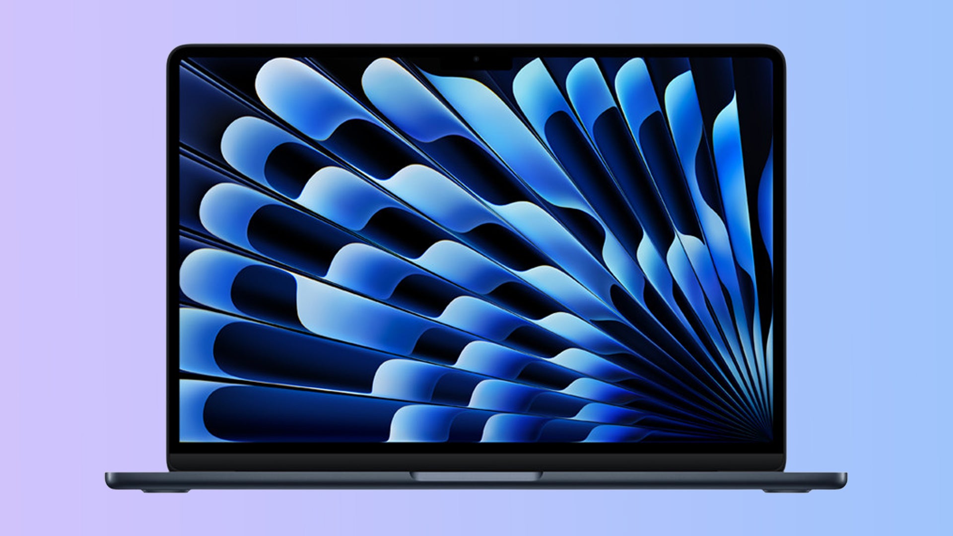 Apple MacBook Air M4 in Midnight on a gradient background