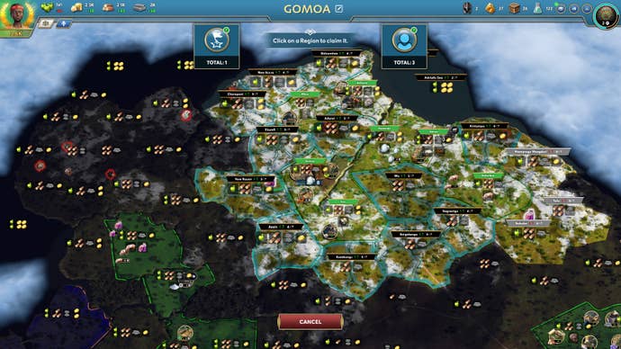 An enormous map of Gomoa and all the resources being gathered.