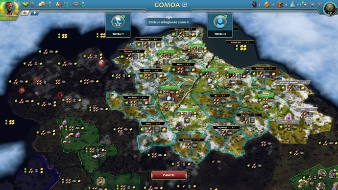 An enormous map of Gomoa and all the resources being gathered.