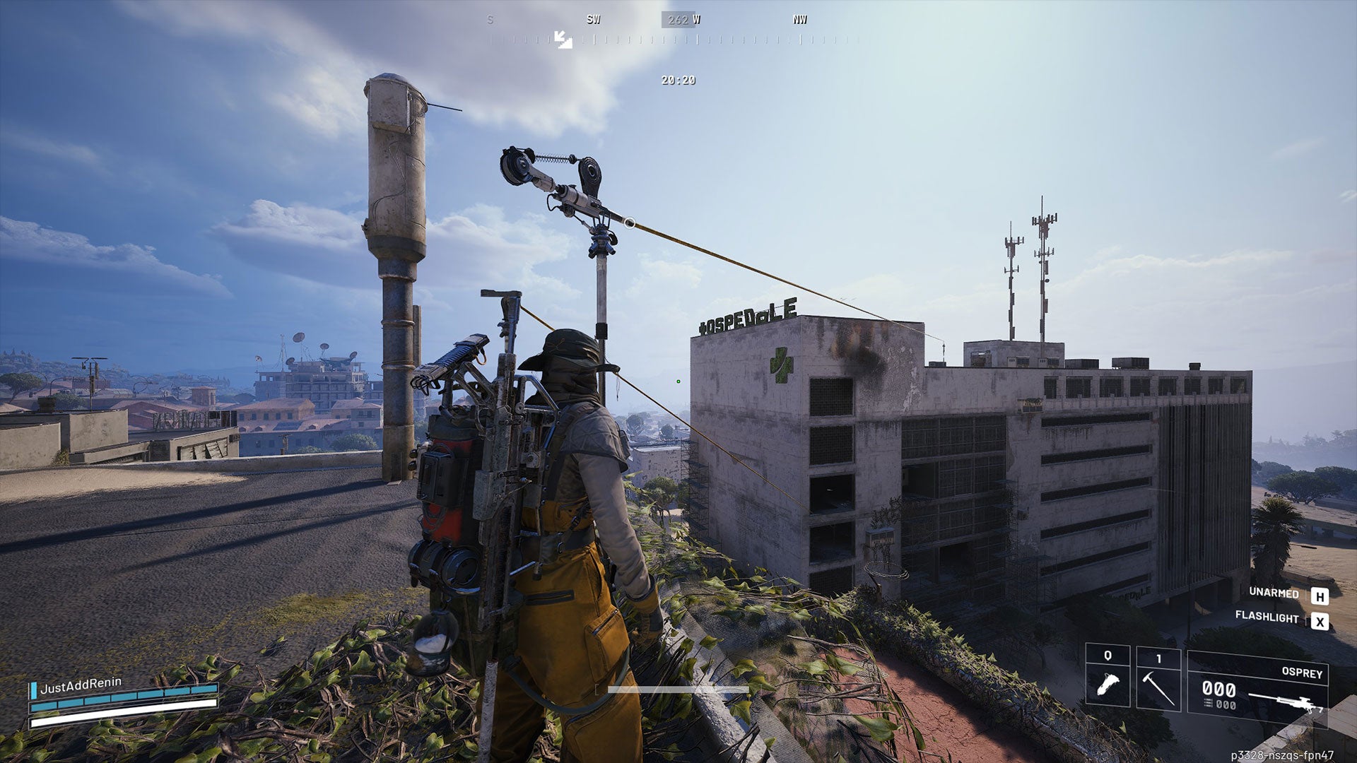 A raider looks out over the Buried City in Arc Raiders - 6