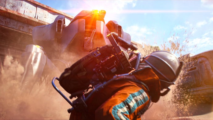 Arc Raiders game screenshot showing a large robot