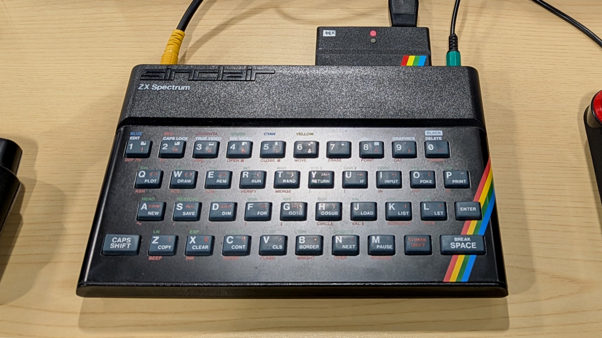 The Sinclair ZX Spectrum and its iconic rubber keys.