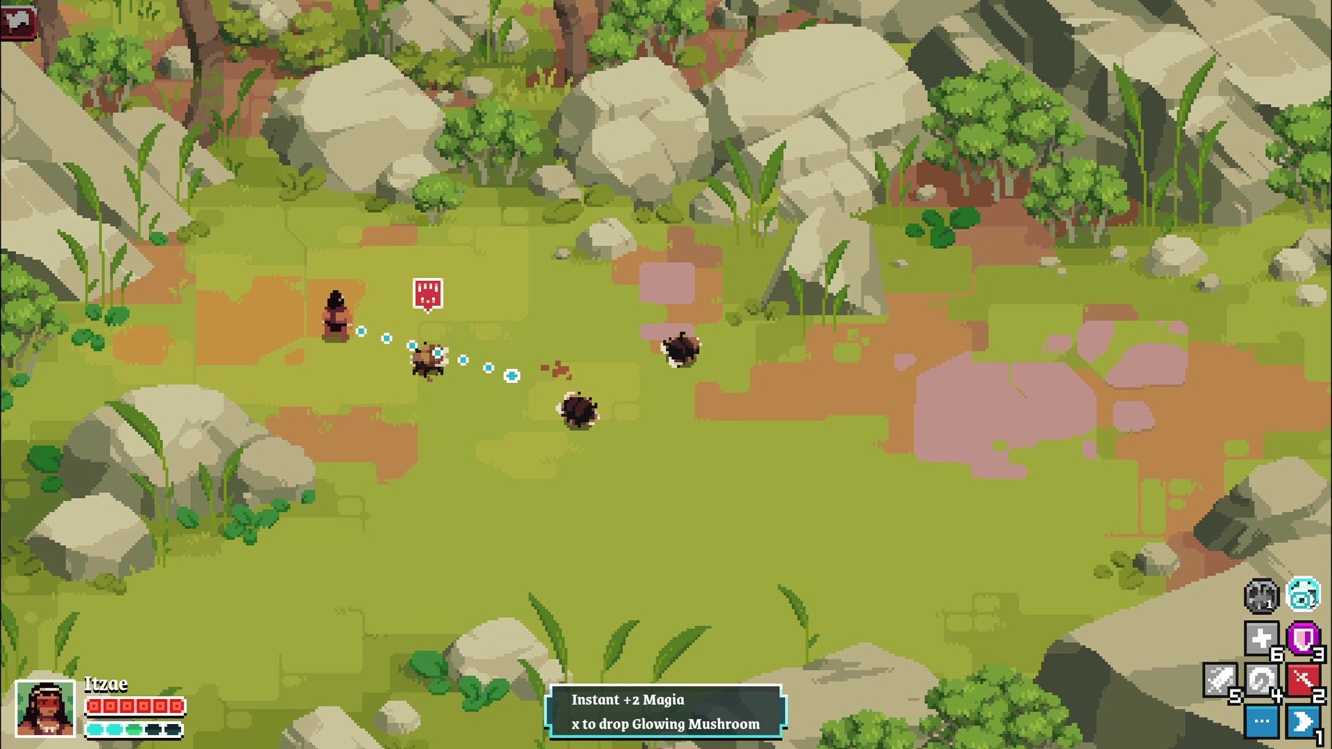 A man fights three insects in a rocky scene in Arco - 18