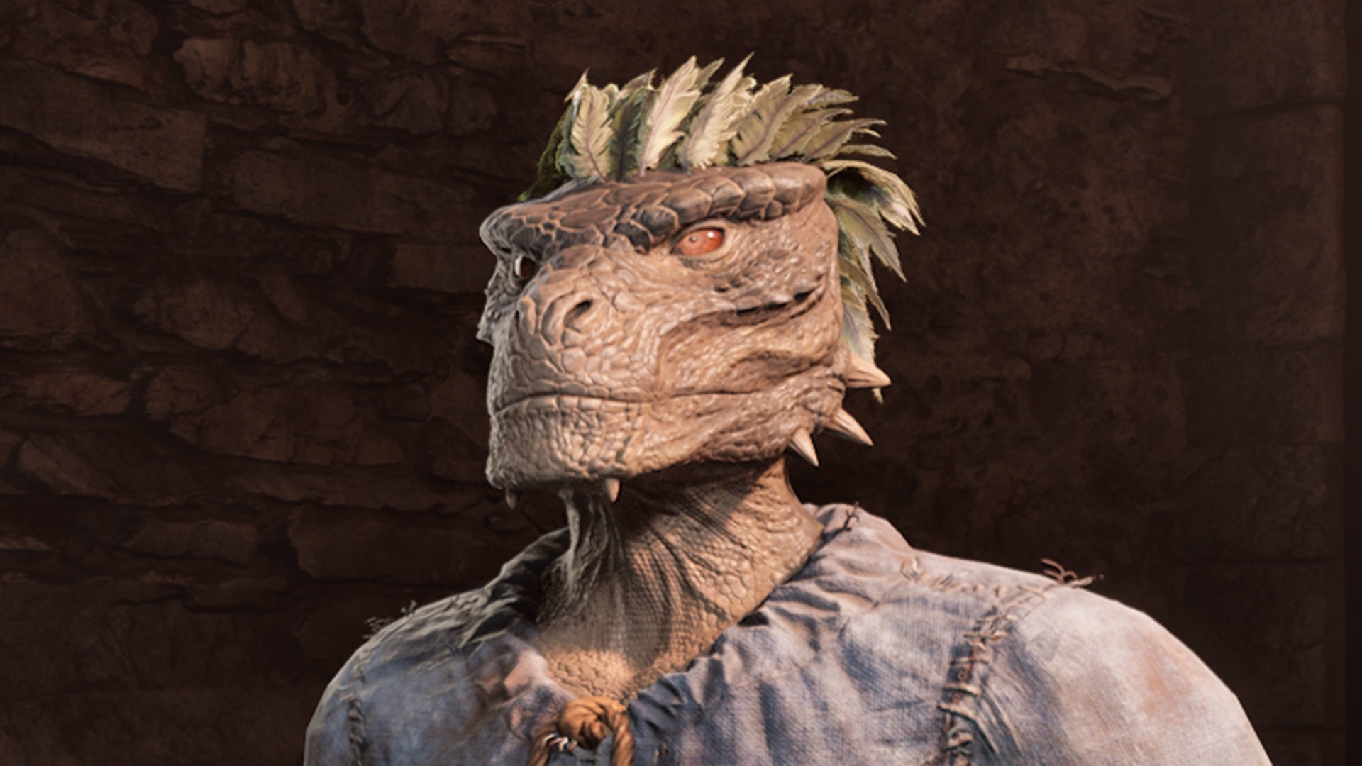 A dragon-like Argonian with fronds for hair in The Elder Scrolls IV: Oblivion Remastered. - 4