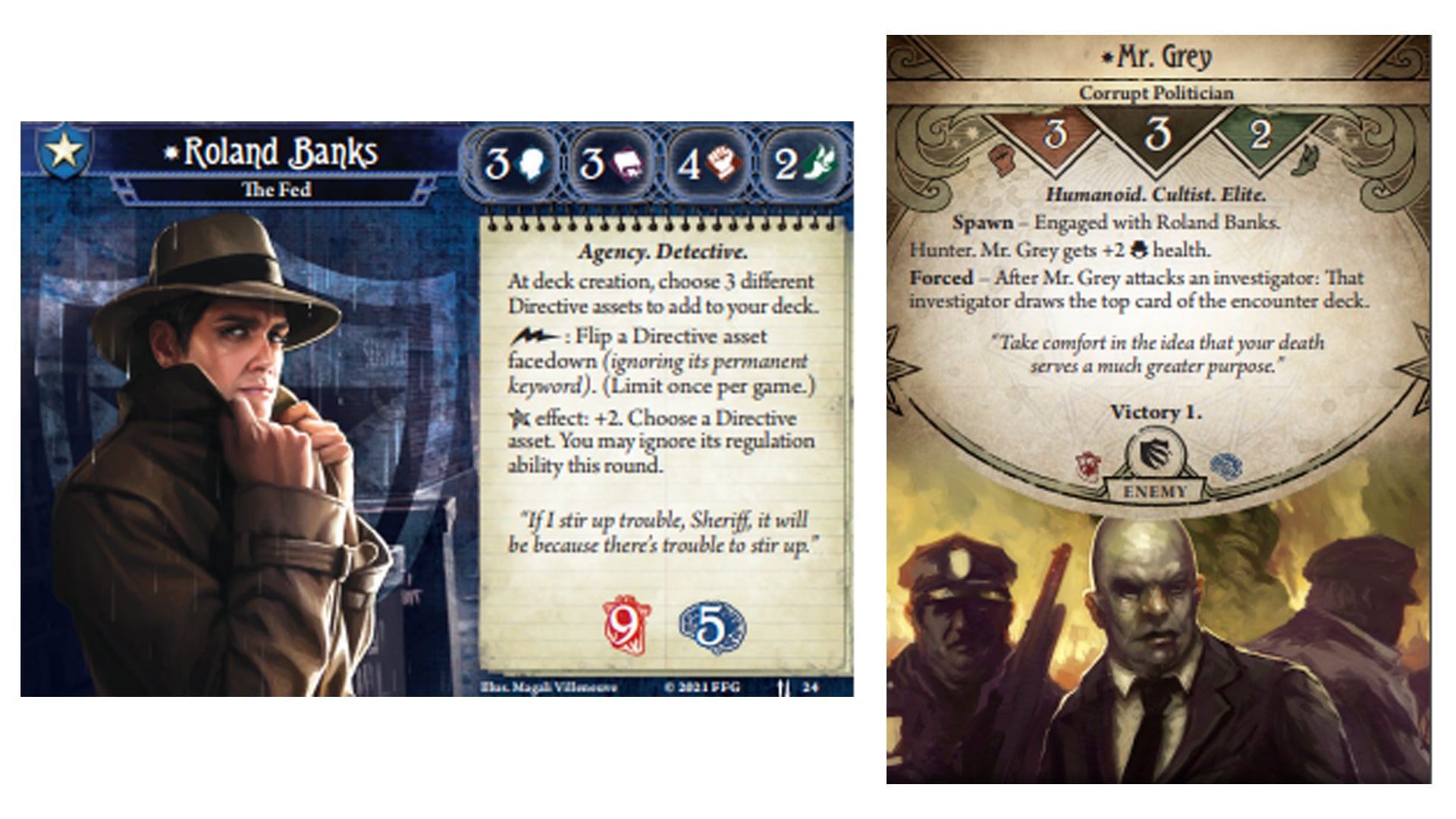 Get a free alternative version of detective Roland Banks for Arkham Horror The Card Game