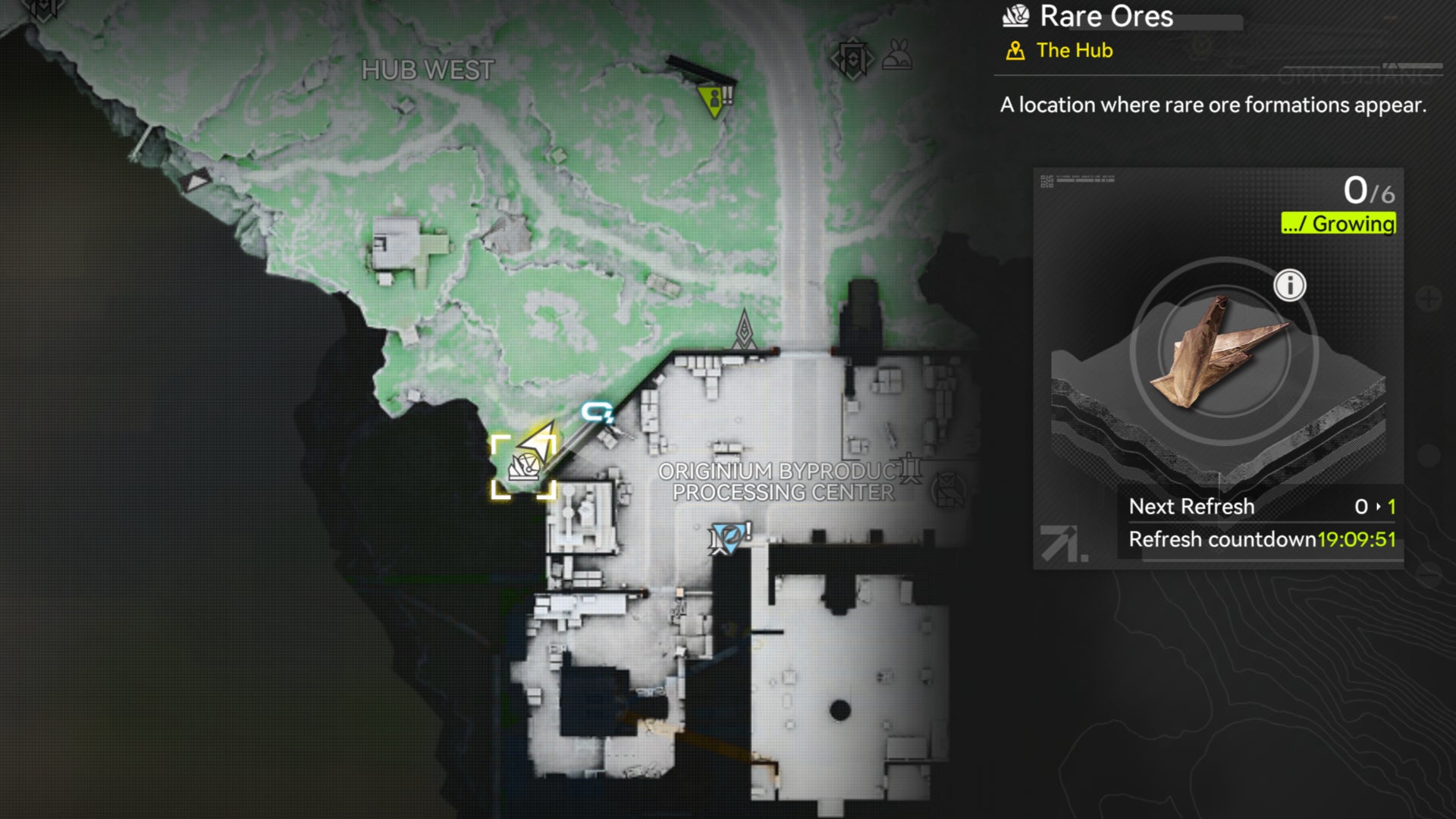 A map screen showing the location of Kalkonyx in The Hub in Arknights Endfield. - 4