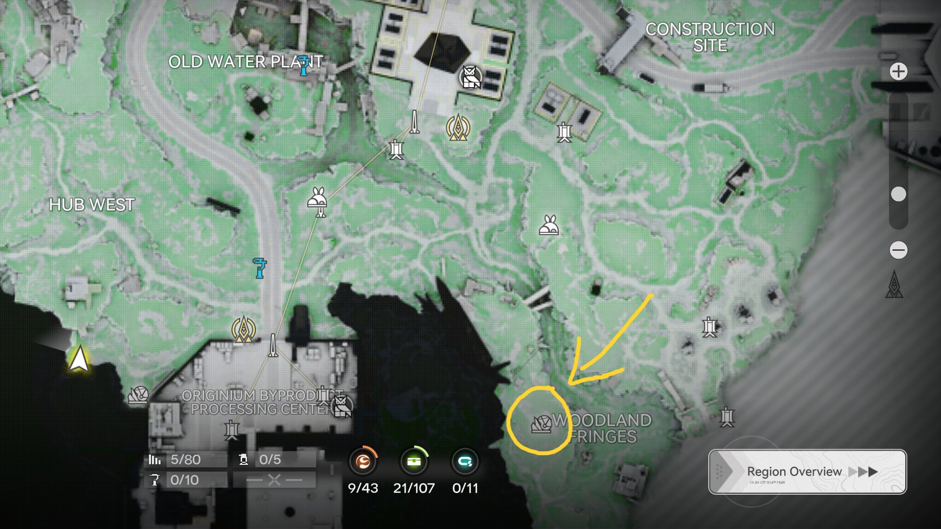 A map screen showing the location of Kalkonyx in the south of The Hub in Arknights Endfield. - 3