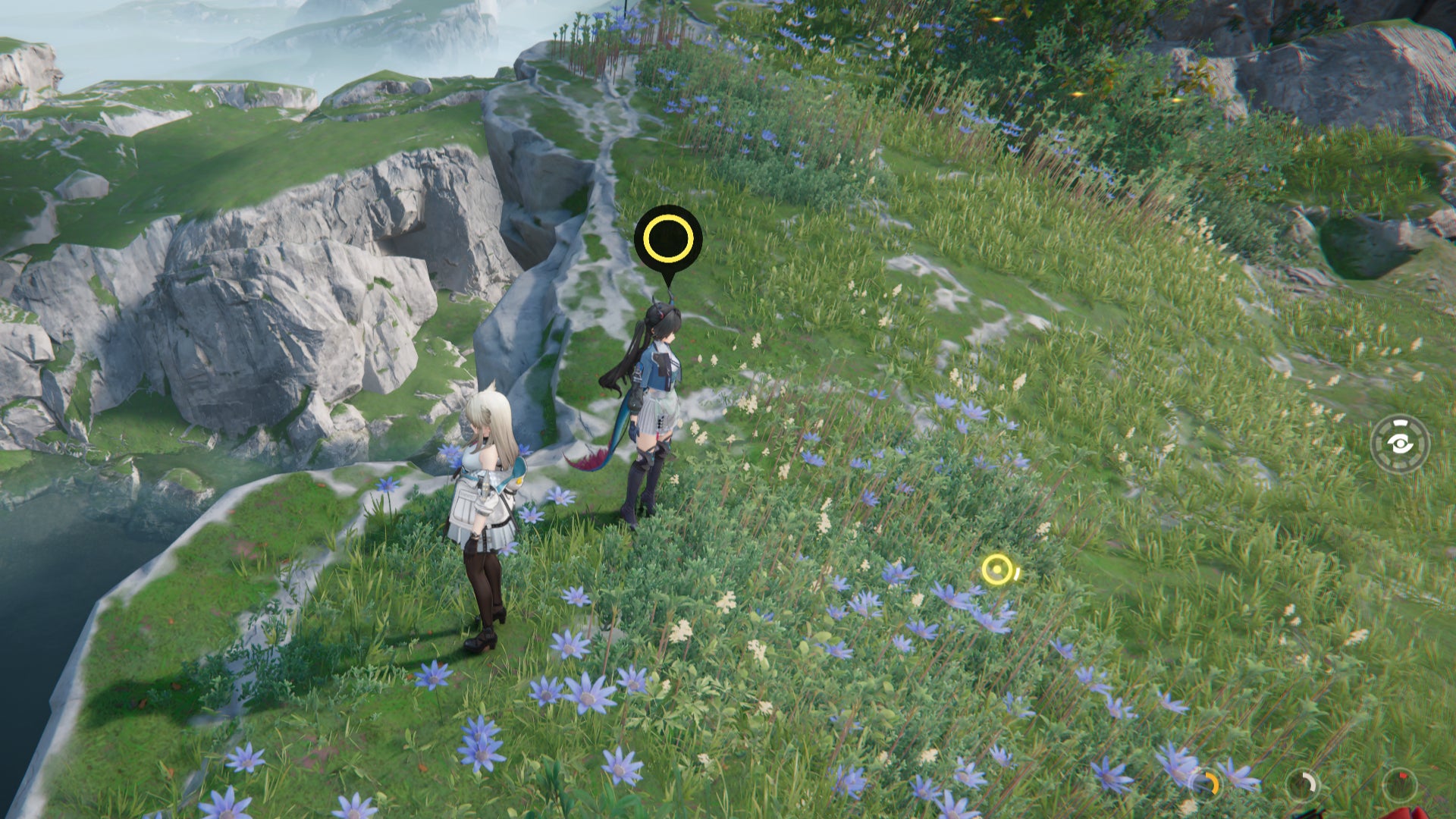 The party collecting Pink Bolete in Arknights Endfield. - 1