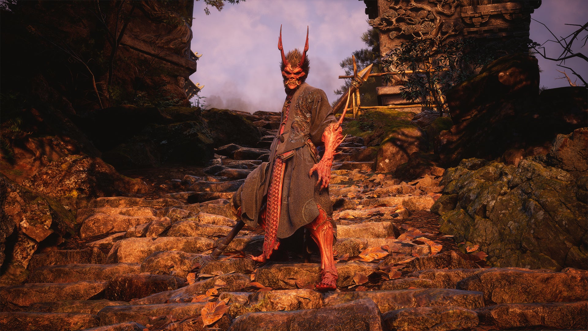 The protagonist wearing the Yaksha armour set in Black Myth Wukong. - 1