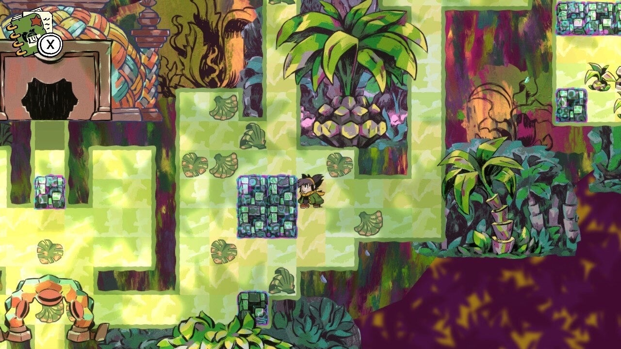 Navigating a jungle puzzle in Arranger. - 4