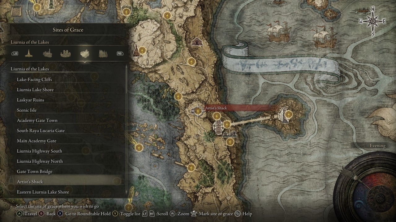 Artist&rsquo;s Shack (Liurnia) Grace in Elden Ring