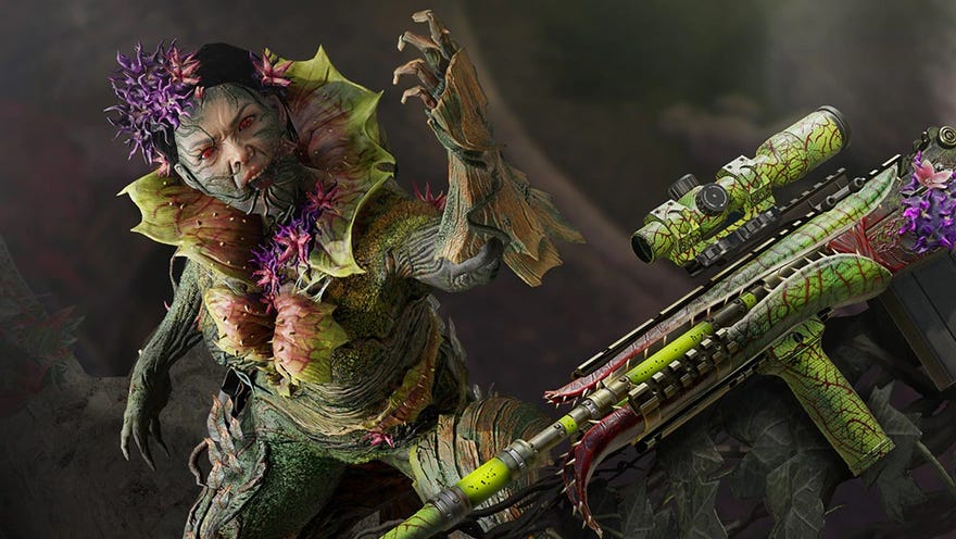 Rainbow Six Siege’s Aruni dressed as a man-eating plant.