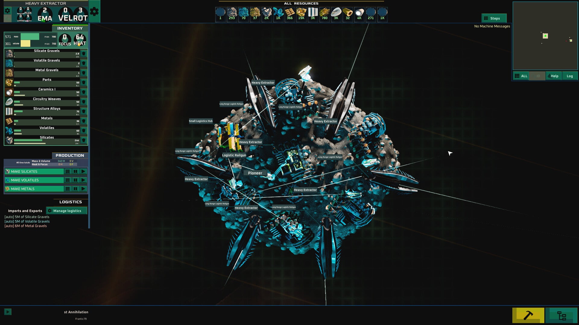 "Pay the gravity tax": In crushing strategy game Asema, your factories will become a vortex if they grow too vast
