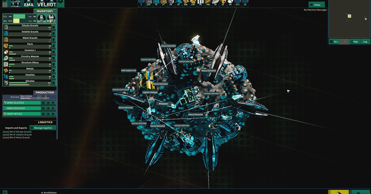 "Pay the gravity tax": In crushing strategy game Asema, your factories will become a vortex if they grow too vast