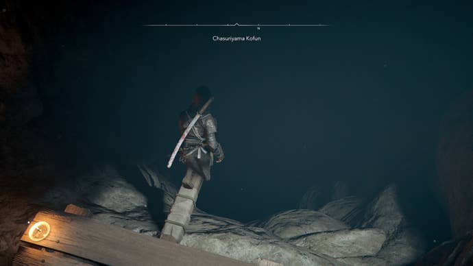 assassin’s creed shadows Chasuriyama Kofun dive down big dark hole