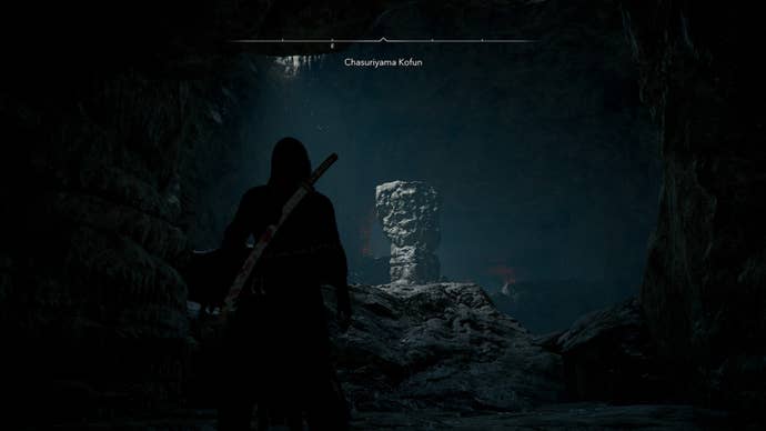 assassin’s creed shadows Chasuriyama Kofun large room part one stepping stone stack