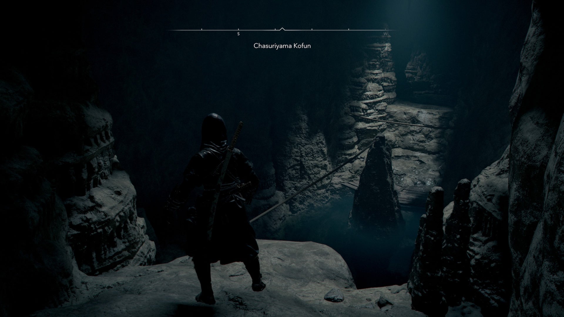 assassin&rsquo;s creed shadows Chasuriyama Kofun ropes across area