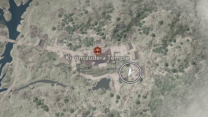 assassin’s creed shadows Kiyomizudera temple lost page one map location