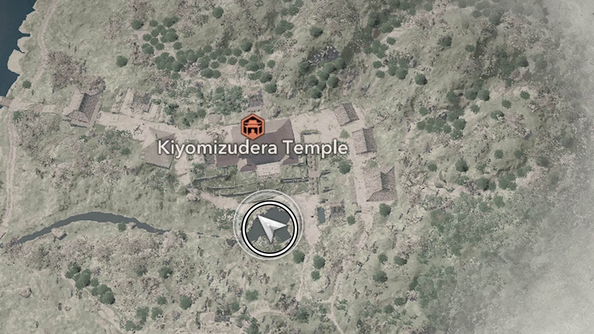 assassin&rsquo;s creed shadows Kiyomizudera temple lost page two map location