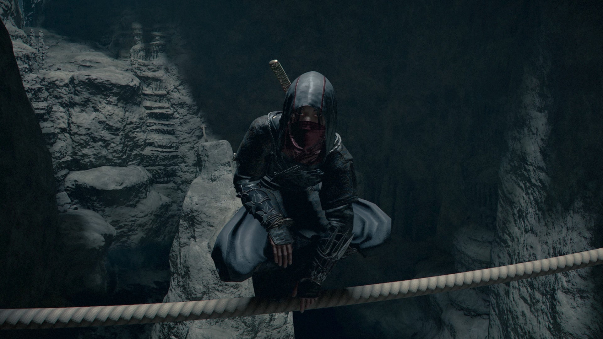 assassin&rsquo;s creed shadows Naoe in Chasuriyama Kofun