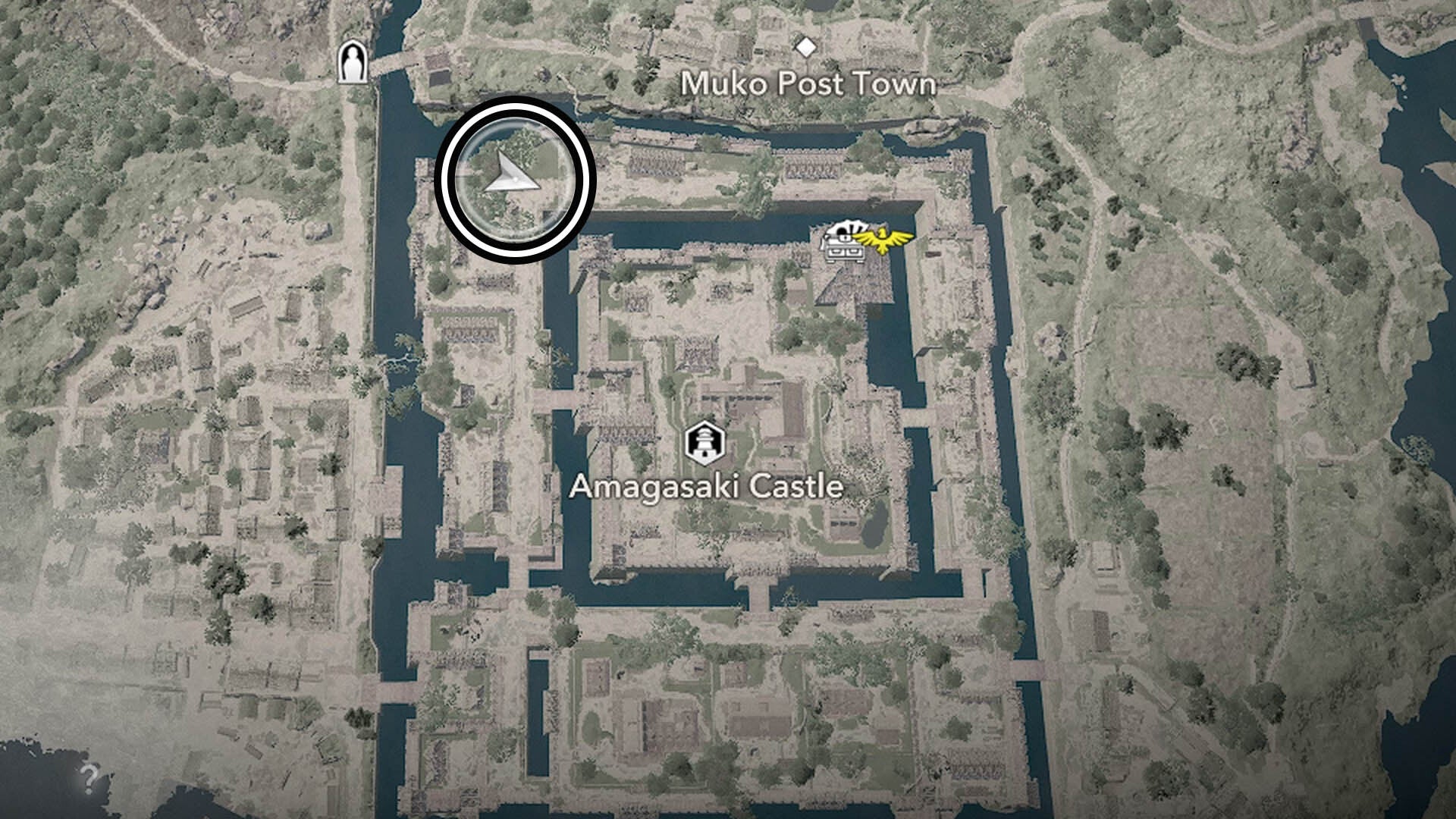 assassin&rsquo;s creed shadows amagasaki castle fifth samurai map location