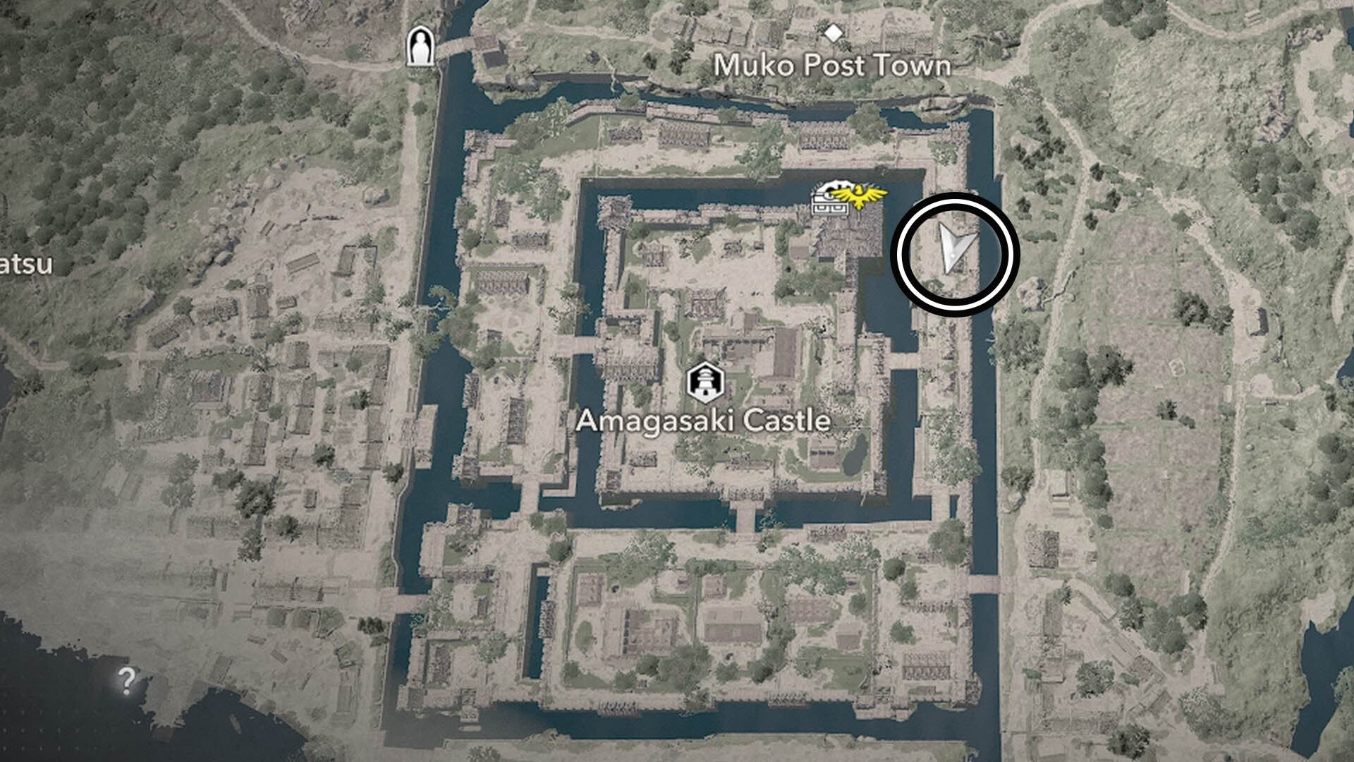 assassin&rsquo;s creed shadows amagasaki castle fourth samurai map location
