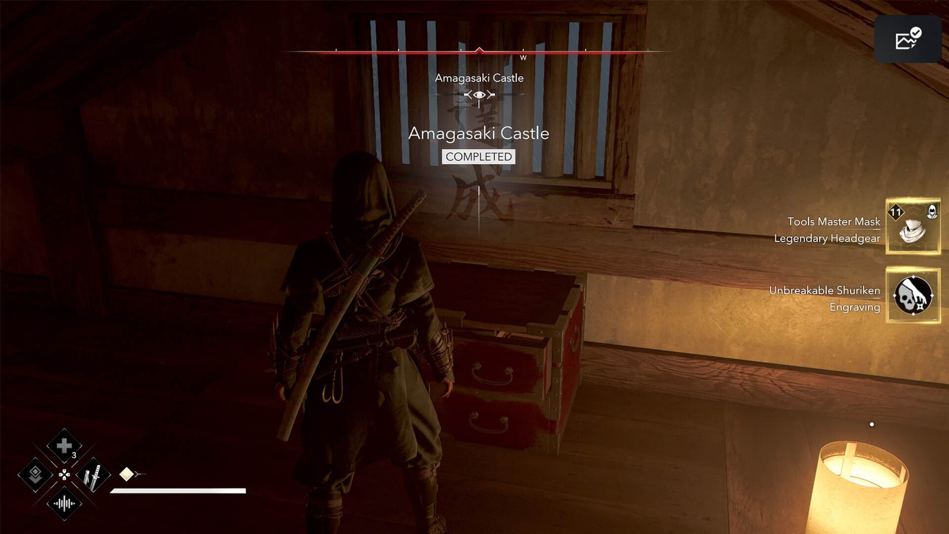 assassin&rsquo;s creed shadows amagasaki castle legendary chest castle complete