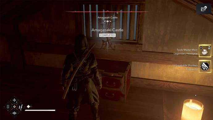 assassin’s creed shadows amagasaki castle legendary chest castle complete
