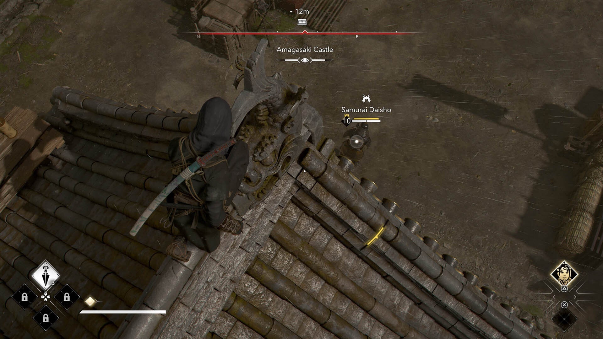 assassin&rsquo;s creed shadows amagasaki castle samurai one