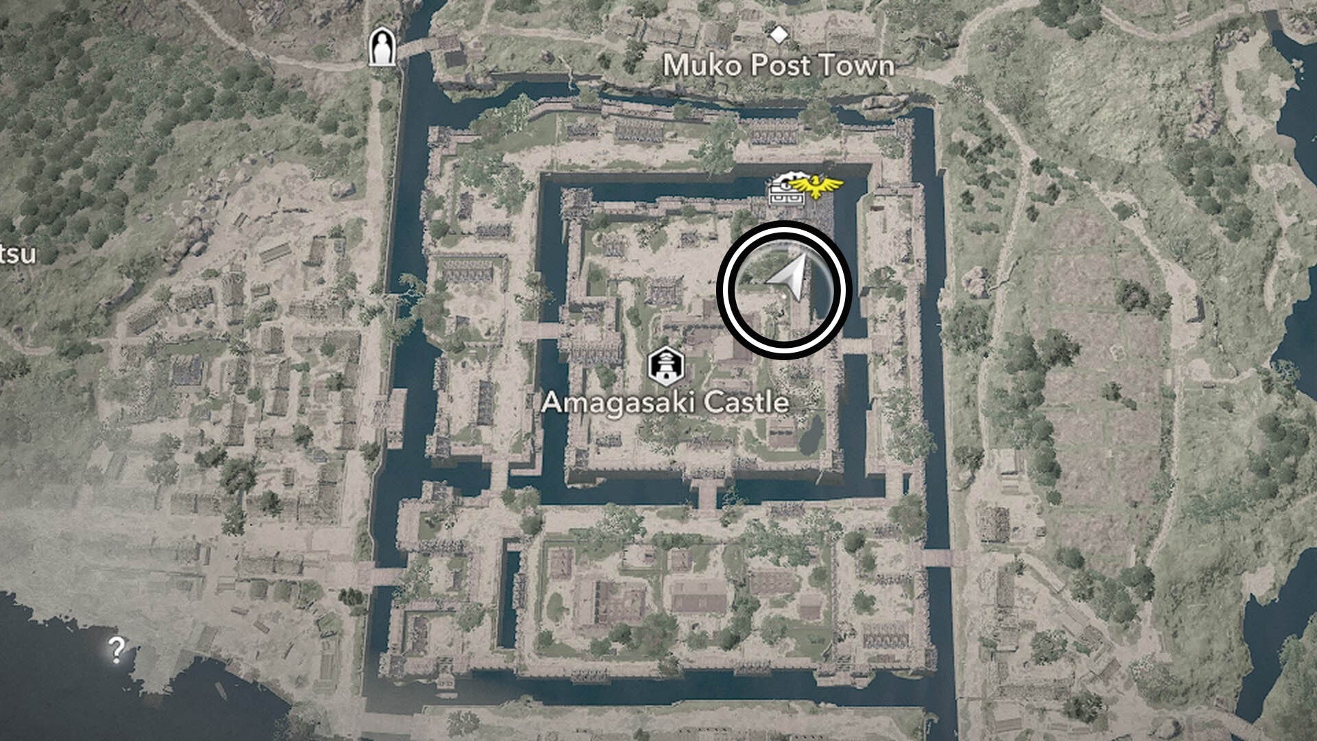 assassin&rsquo;s creed shadows amagasaki castle third samurai map location