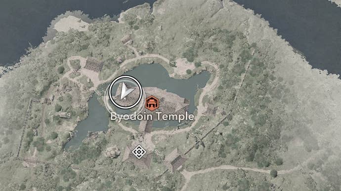 assassin’s creed shadows byodoin temple lost page one map location