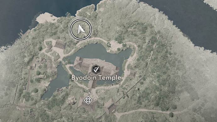 assassin’s creed shadows byodoin temple lost page two map location