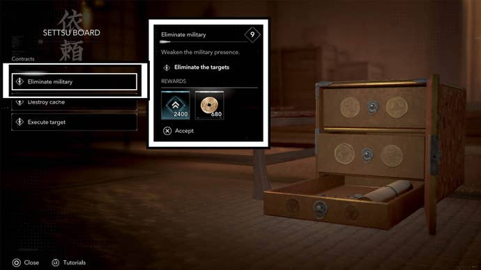 assassin’s creed shadows contract list and task rewards list